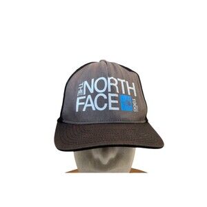 The North Face Grey Black Trucker Hat Flexfit Snapback One Size